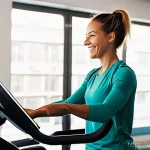 Home 12 퍼스널트레이너와 관련된 건강보험 정보 - **Vibrant Wellness Hub in Spain:** A bright, modern fitness center in a Spanish urban setting, bustl...