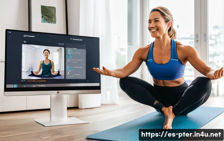 퍼스널트레이너 고용 형태의 종류 - **Prompt: Online Personal Training Session with Diverse Clients**
An uplifting and dynamic image...